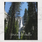 Yosemite Herfsten en Bossen Wijn Etiket (Enkel label)