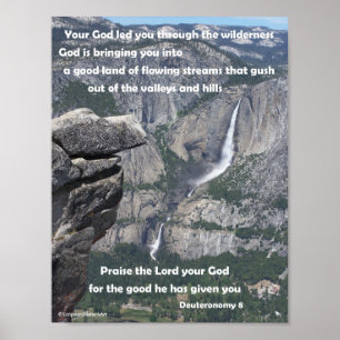 Yosemite Herfsten, Glacier Point, Deuteronomie 8 Poster