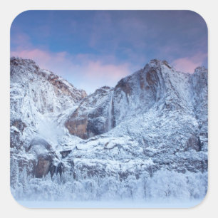 Yosemite Herfsten Sunrise Vierkante Sticker