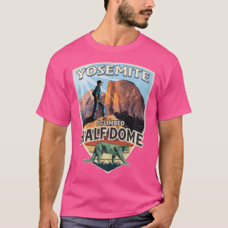 Yosemite ik klikte half-koepel met wandelaar en be t-shirt