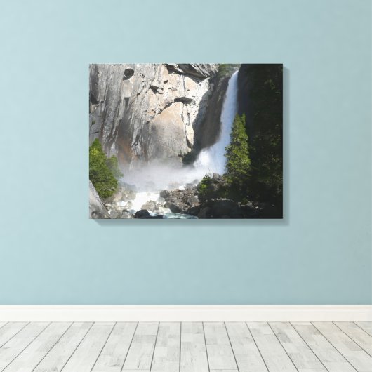 Yosemite Lagere Herfsten uit het Yosemite National Canvas Afdruk (Insitu (Houten vloer))