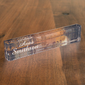 Yosemite Lake Deer Wildlife Desk Name Bord Naambordje