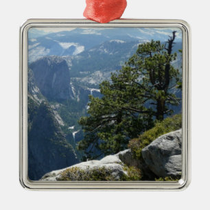 Yosemite Mountain-Uitzicht in het Nationaal Park Y Metalen Ornament