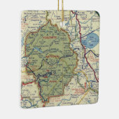 Yosemite National Park 50's Map Keramisch Ornament (Rechts)