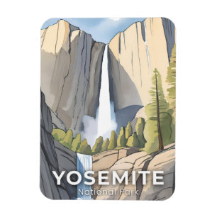 Yosemite National Park Aquarel Reizen Magneet