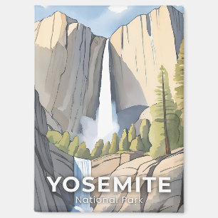 Yosemite National Park Aquarel Reizen Magneet
