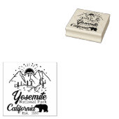 Yosemite National Park Beer Minimalistische berg Rubberstempel (Gestempeld)