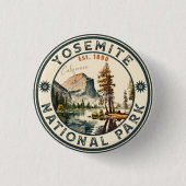 Yosemite National Park Bergsouvenirs Ronde Button 3,2 Cm (Voorkant)