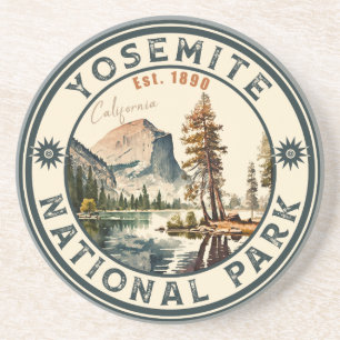 Yosemite National Park  Bergsouvenirs Zandsteen Onderzetter