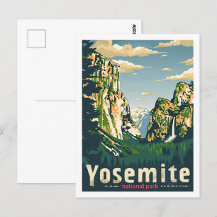 Yosemite National Park  beroemde reisplaats Briefkaart