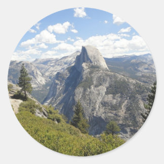 Yosemite National Park California Half Dome Valley Ronde Sticker