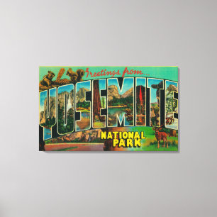 Yosemite National Park, California - Large Lette Canvas Afdruk