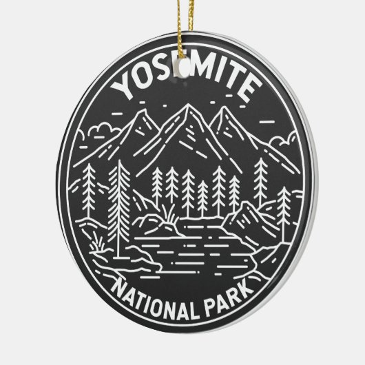 Yosemite National Park California  Monoline Keramisch Ornament (Links)