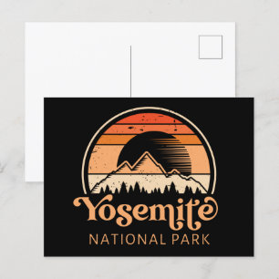 Yosemite National Park California Retro  Briefkaart