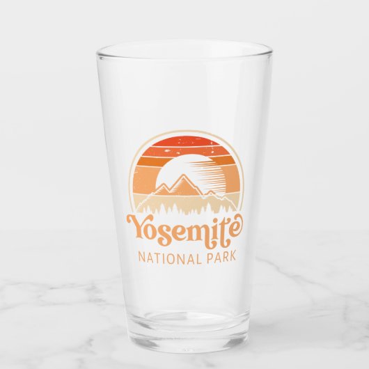 Yosemite National Park California Retro Glas (Voorkant)