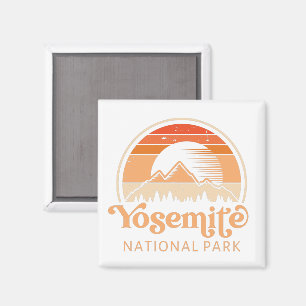Yosemite National Park California Retro Magneet
