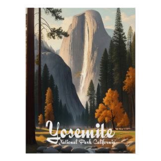 Yosemite National Park California Travel Poster Perfect Poster