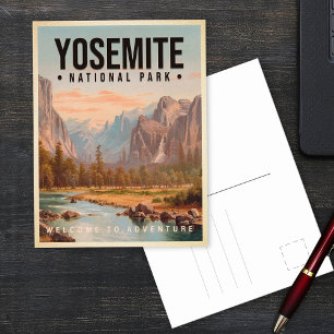 Yosemite National Park California Vintage jaren 80 Briefkaart