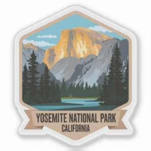 Yosemite National Park California Vintage Travel Sticker