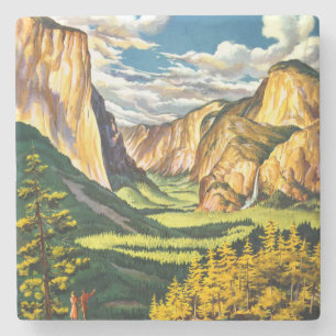 Yosemite National Park Californië Reis Kunst Stenen Onderzetter