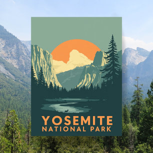 Yosemite National Park, Californië Travel Briefkaart