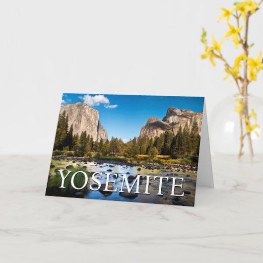 Yosemite National Park | Gelukkige verjaardag Kaart (Gele Bloem)