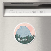 Yosemite National Park Half Dome Pink Magneet (Insitu (Vaatwasser))