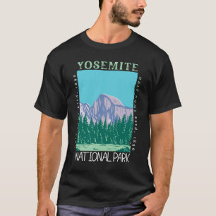 Yosemite National Park Half Dome Retro Distress T-shirt