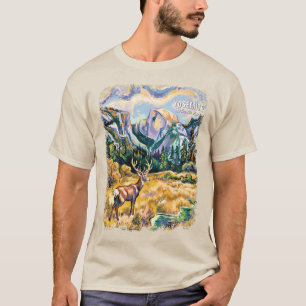 Yosemite National Park Half Dome Van Gogh Eland T-shirt