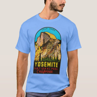 Yosemite National Park Half Dome Vintage Travel De T-shirt