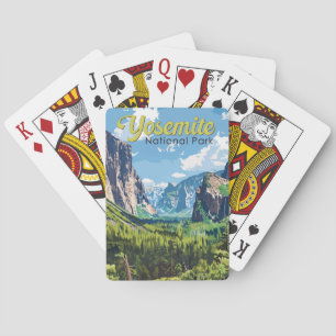 Yosemite National Park Illustratie Reiskunst Pokerkaarten