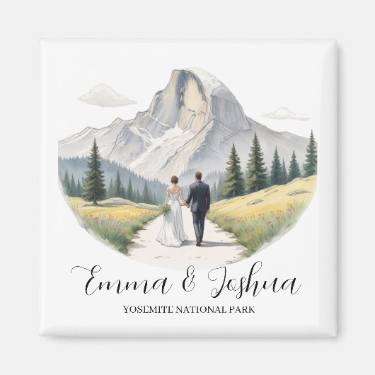 Yosemite National Park Magnet Mariage - Custom (Devant)