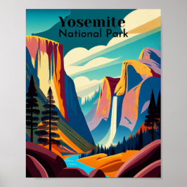 Yosemite National Park Minimalistische kunst Poster