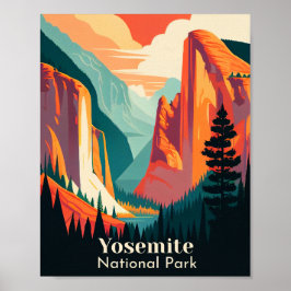Yosemite National Park Minimalistische kunst Poster