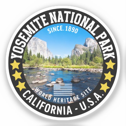 Yosemite National Park Photo Landscape Sticker (Voorkant)