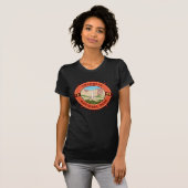 Yosemite National Park Retro Compass Embleem T-shirt (Voorkant volledig)