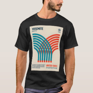 Yosemite National Park Retro Reizen Kunst T-shirt