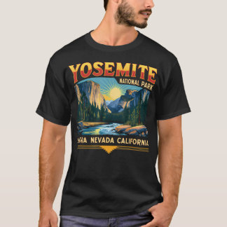Yosemite National Park Retro Sierra Nevada Natuur T-shirt