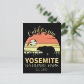 Yosemite National Park Retro Sunset Mountain Briefkaart (Staand voorkant)