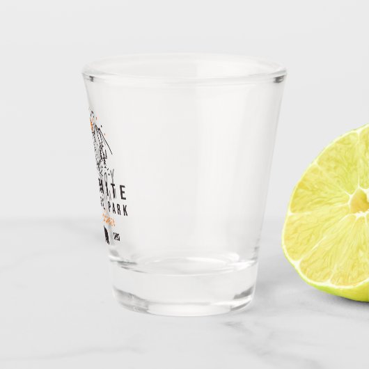 Yosemite National Park Retro Sunset Mountain Shot Glas (Rechts)