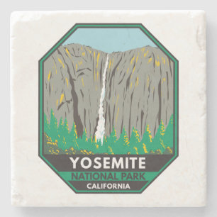 Yosemite National Park Ribbon Herfsten California  Stenen Onderzetter