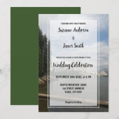 Yosemite National park rustic Mountain Wedding Kaart (Voorkant / Achterkant)