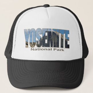 Yosemite National Park Text met Half Dome Trucker Pet