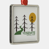 Yosemite National Park Trail Metalen Ornament (Rechts)