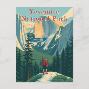  Yosemite National Park Verenigde Staten Wandelaar Briefkaart
