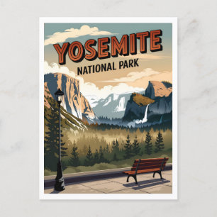 Yosemite National Park vintage Briefkaart