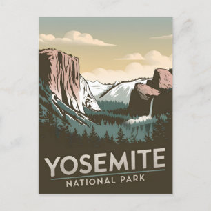 Yosemite National Park vintage Briefkaart