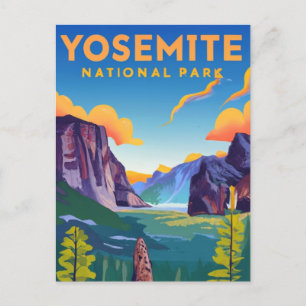 Yosemite National Park Vintage Briefkaart