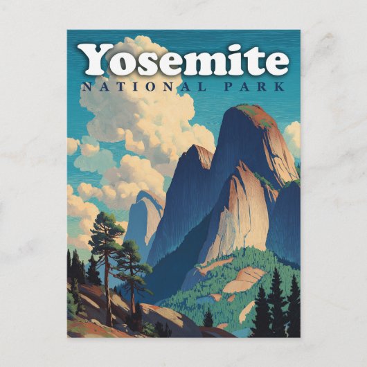 Yosemite National Park Vintage Briefkaart (Voorkant)