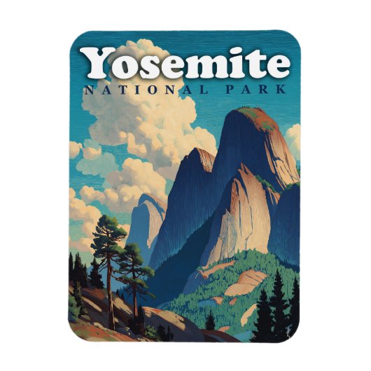 Yosemite National Park Vintage Magneet (Verticaal)